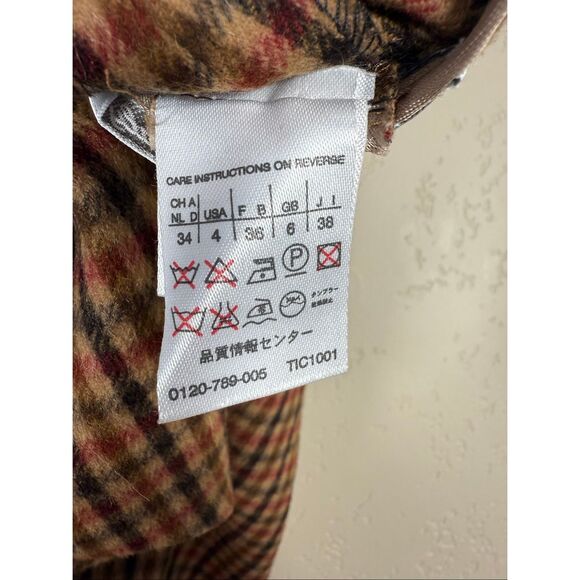 MaxMara Wool Angora Plaid Trousers - Picture 8 of 8